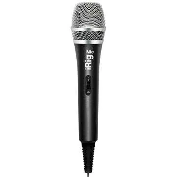 IK Multimedia iRig Mic Handheld Condenser Microphone for Mobile Devices, Metal Housing, 3.5mm Jack for iPhone, iPad, iPod Touch, and Android Devices Plus Headphone Output