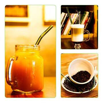 Ecodesya Reusable Straws - These Glass Straws Are Produced as Reusuable Drinking Straws For Your Hea...