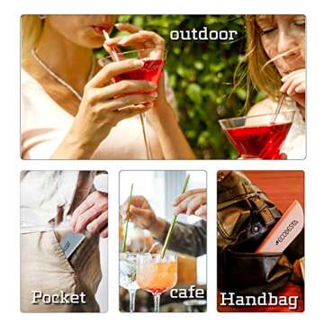 Ecodesya Reusable Straws - These Glass Straws Are Produced as Reusuable Drinking Straws For Your Health.This Eco Friendly Glass Straws Will Now Require Zero Waste.Measuring 200mm x 8mm (Green)