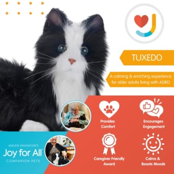 JOY FOR ALL Tuxedo Cat - Realistic Companion for Seniors