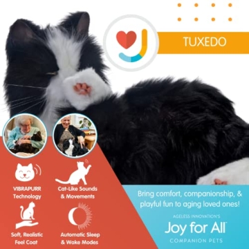 JOY FOR ALL Tuxedo Cat - Realistic Companion for Seniors