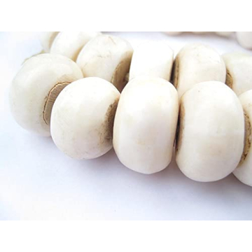 High-Quality White Bone Beads - Fair Trade Handmade Decor