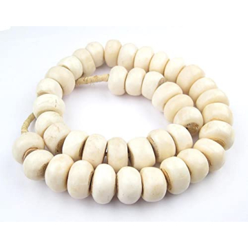 High-Quality White Bone Beads - Fair Trade Handmade Decor