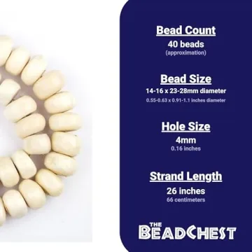 High-Quality White Bone Beads - Fair Trade Handmade Decor