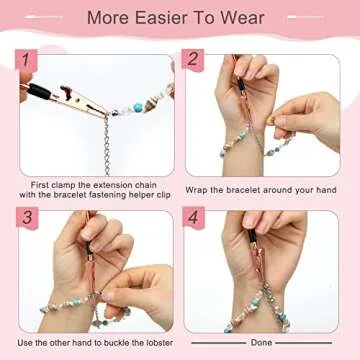 Coldairsoap 3Pcs Bracelet Clasp Helper Tools, Metal Jewelry Clasp Helper Bracelet Fastener Jewelry Assistance Tool for Necklace Watch