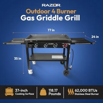 Razor Griddle 4 Burner Outdoor Grill with Wheels