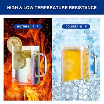 HUAHANGNA Drinking Glasses with Handle Glass Straw 12pcs Set - 20oz Can Shaped Glass Cups, Beer Glasses, Iced Coffee Glasses, Tumbler Cup, Ideal for Milk, Soda, Tea, Water, Gift - Rainbow Collection