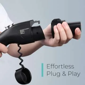 Lectron J1772 to Tesla Adapter 80 Amp (250V) - EV Charging Adapter Compatible with Tesla Model S/3/X/Y/Cybertruck and All Electric Vehicles in The NACS Alliance (Black)