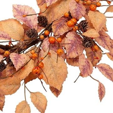 VGIA 18 Inch Fall Wreath for Autumn Decor and Home Style