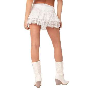 Stylish Aonoapll Y2K Lace Mini Skirt for Women