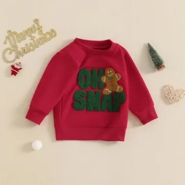 Adobabirl Toddler Christmas Sweatshirt for Babies 0-6 Months