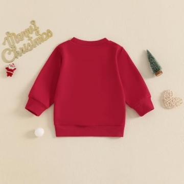 Adobabirl Toddler Christmas Sweatshirt for Babies 0-6 Months