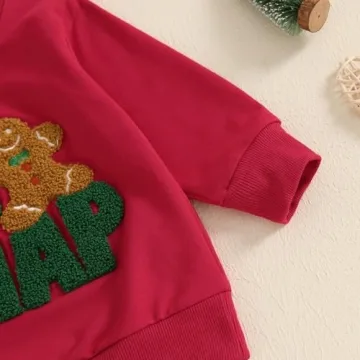 Adobabirl Toddler Christmas Sweatshirt for Babies 0-6 Months