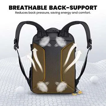 TARION Pro Camera Backpack Large Camera Bag with Laptop Compartment Tripod Holder Waterproof Raincover Outdoor Photography Hiking Travel Professional DSLR Backpack for Men Women Side Access