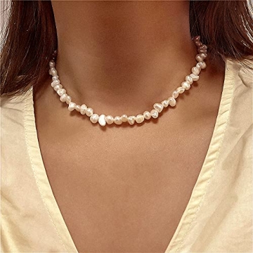 Baroque Pearls Choker Necklace - Elegant Summer Layering Jewelry