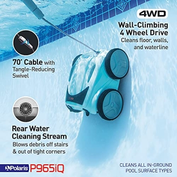 Polaris P965iQ Robotic Pool Cleaner with Smart App Control