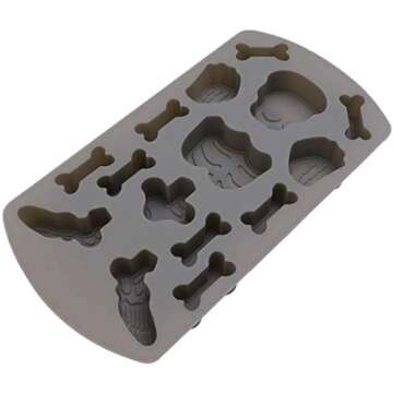 Halloween Moulds Silicone Ice Cube Trays - Skull and Bone Shapes for Fun Treats