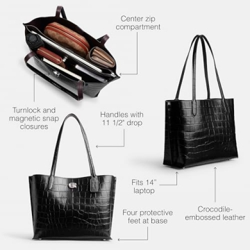 Coach Croc Willow Tote with Premium Leather Design