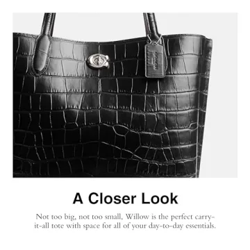 Coach Croc Willow Tote with Premium Leather Design