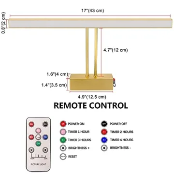 KANESIKI Rechargeable Rotatable Picture Light for Art Display