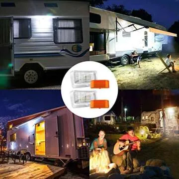 BlueFire LED RV Porch Light with Switch & Dual Lens