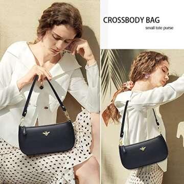 Trendy Small Tote Shoulder Bags for Women - Retro Crossbody Purse