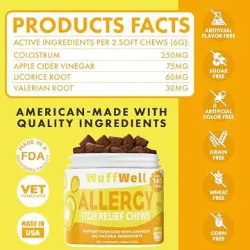 WuffWell Allergy Chews for Dogs – Natural Allergy Relief