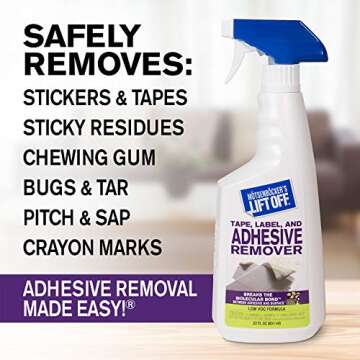 Motsenbocker's Lift Off 40701 Tape, Label, and Adhesive Remover Safely Removes Stickers, Tape, Label...
