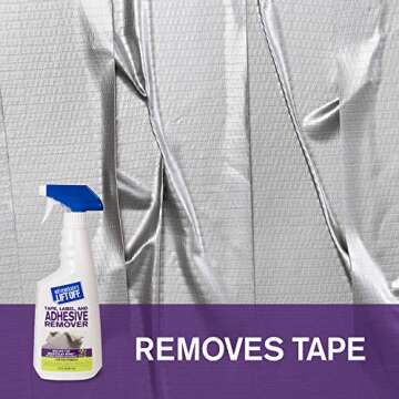 Motsenbocker's Lift Off 40701 Tape, Label, and Adhesive Remover Safely Removes Stickers, Tape, Labels, Adhesives, Gum, Glue, and More from Vehicles, Carpets, Walls, Furniture, 22 Fl Oz, Pack of 1