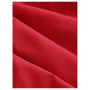 OYOANGLE Women's Cute Bowknot Short Puff Sleeve A Line Short Dress Square Neck Party Cocktail Dresses Red Medium