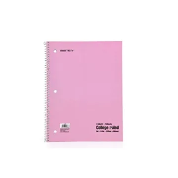Mintra Pastel Spiral Notebooks 6 Pack College Ruled Durable