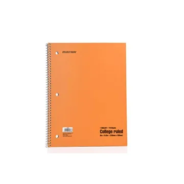 Mintra Pastel Spiral Notebooks 6 Pack College Ruled Durable