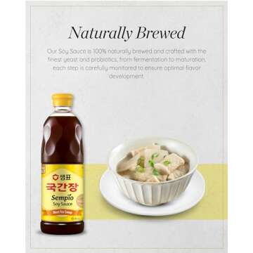 SEMPIO Soy Sauce for Soup - Light, Savory Flavor Enhancer, Authentic Korean Asian Cuisine, Made in Korea (29.08 fl oz / 860mL, Kosher, Vegan, Non-GMO)