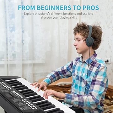 M SANMERSEN Piano Keyboard for Beginners with Mic