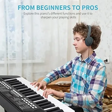 M SANMERSEN Piano Keyboard for Beginners with Mic