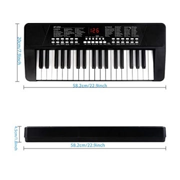 M SANMERSEN Piano Keyboard for Beginners with Mic