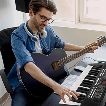 M SANMERSEN Piano Keyboard for Beginners with Mic