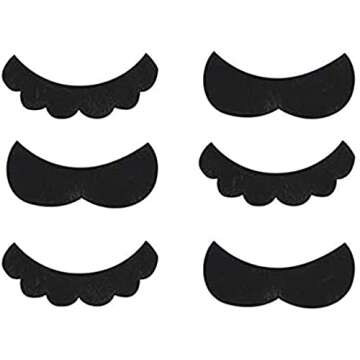 Amscan Super Mario Brothers Mustache Favors - 1 3/10' x 3', 6 Pcs,Black