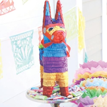 Colorful Donkey Piñata for Cinco de Mayo Festivities
