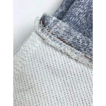 AnotherChill Women's Stylish Faux Denim Sweatpants