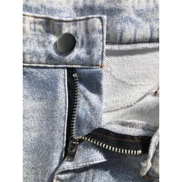 AnotherChill Women's Stylish Faux Denim Sweatpants