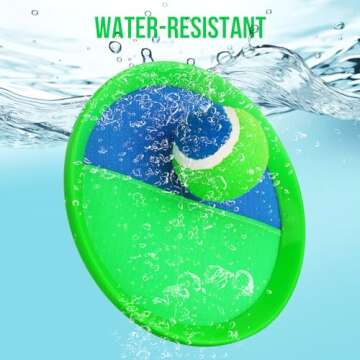 Toss and Catch Ball Set 4 Pack for Toddlers, Kids and Adults - Classic Kids Toys Outdoor Indoor - Sturdy & Water-Resistant, Great for Beach, Pool and Backyard - Ideal Gift for Boys Girls(Blue-Green)