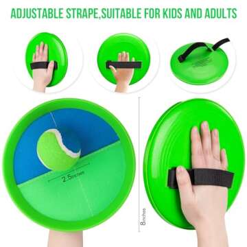 Toss and Catch Ball Set 4 Pack for Toddlers, Kids and Adults - Classic Kids Toys Outdoor Indoor - Sturdy & Water-Resistant, Great for Beach, Pool and Backyard - Ideal Gift for Boys Girls(Blue-Green)