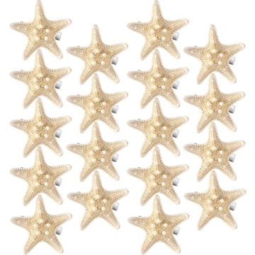 18 Pcs Starfish Hair Clips - Mermaid Beach Style Accessories
