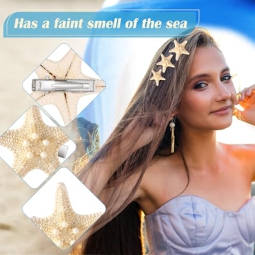 18 Pcs Starfish Hair Clips Mermaid Beach Accessories