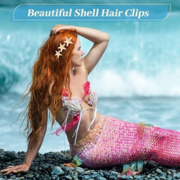 18 Pcs Starfish Hair Clips Mermaid Beach Accessories