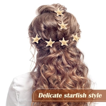 18 Pcs Starfish Hair Clips Mermaid Beach Accessories
