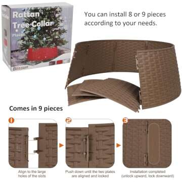 Blissun Christmas Tree Ring 28.5" Extra Large Tree Collar
