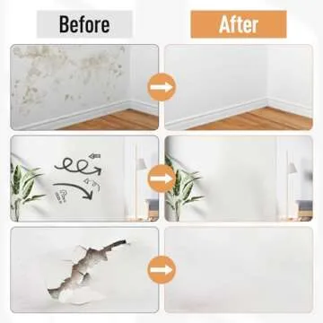 White Paint, White Paint for Wall Touch up Paint for Walls, Water Based &Low Odor Wall Paint with Roller Brush, White Wall Paint Repair Kit for Flat, Ceiling Wall- No Extra Tools Required, Low VOC
