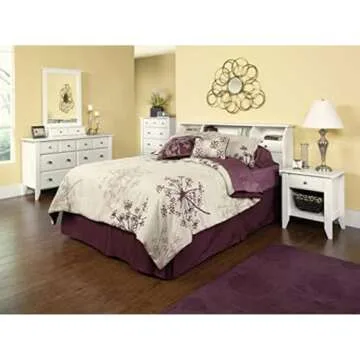 Sauder Shoal Creek 6 Bedroom Dresser Chest of Drawers, L: 54.65" x W: 18.43" x H: 33.03", Soft White Finish